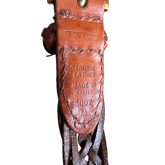 Talbots Genuine Leather Braided Belt With Gold Buckle - Size M - Picture 2 of 4